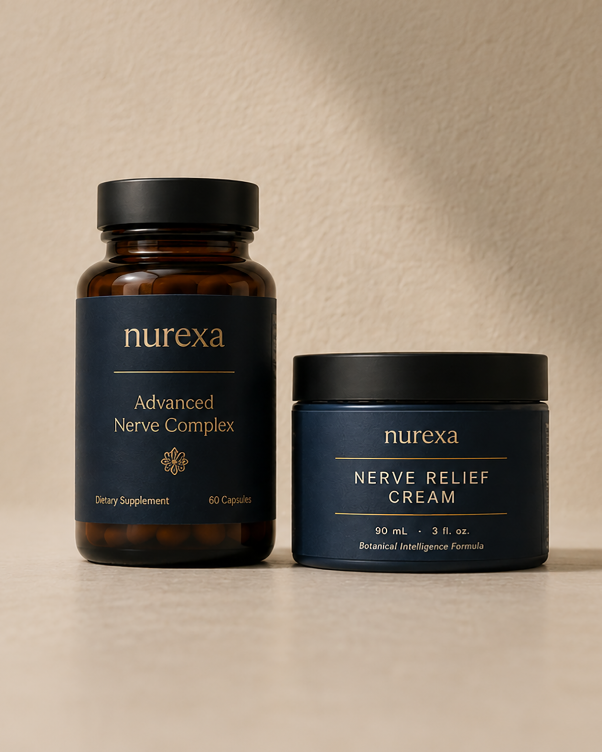 Nurexa Nerve Relief System — Advanced Nerve Complex capsules and Advanced Nerve Relief Cream